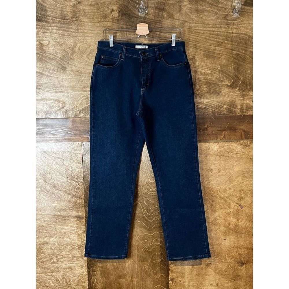 Lee Relaxed Fit At The‎ Waist Dark Wash Denim Jeans Women's Size 10 Medium
